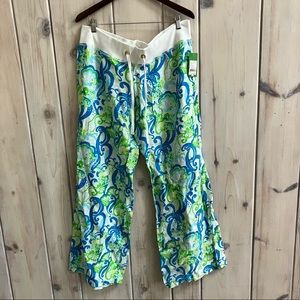 NWT Lilly Pultizer The Beach Pant Crystal Coastal Size XL